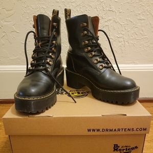 Dr. Marten Leona heeled combat boots.